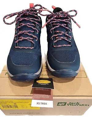 Jack Wolfskin  Texapore Blue And Coral Women's Size 5 Walking Shoes Worn Once  • £35