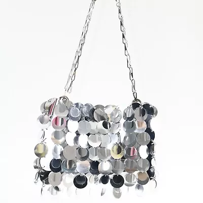 Paco Rabanne Sparkle 1969 Sequin Silver Shoulder Bag • £345