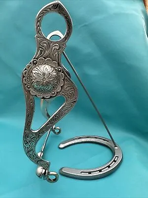 Quality Vintage Engraved Sterling Silver Western Show Bit AQHA Ranch Riding • $395