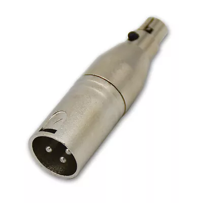 XLR Adapter For Microphone Cable - 3 Pin XLR Male To Mini XLR Female Audio Jack • $13.99