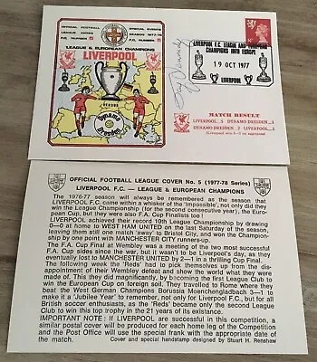£21.95 • Buy Liverpool V Dynamo Dresden 1977 First Day Cover Signed By Ray Kennedy
