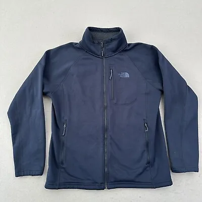 North Face Jacket Mens Large Blue Timber Full Zip Sherpa Fleece Lined Full Zip • $24
