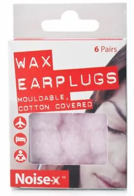 Noise-X Wax Ear Plugs X6 Pairs • £4.49