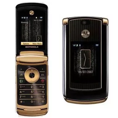 Original Unlocked Motorola Razr 2 V8 512MB 2GB Gold Flip Java 2.0MP Mobile Phone • $48.99