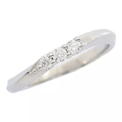 Ginza Diamond Shiraishi April Birthstone 3P Diamond Ring/Pt950-3.3g/0.118ct/... • $517.55