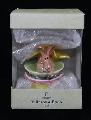 Rare! Discontinued Villeroy & Boch Enamels Happy Treats Rabbit Lidded Box Nib • $29.99