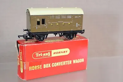 TRIANG HORNBY DUBLO R578 RE PAINTED LNER HORSE BOX CONVERTER WAGON BOXED Oj • £19.50