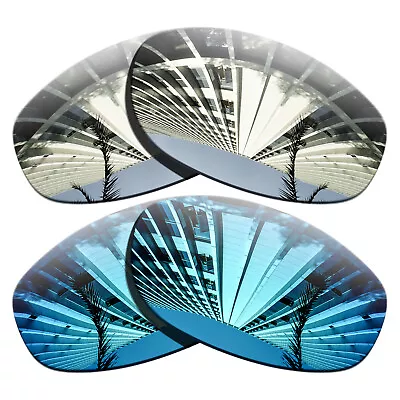 2 Pairs Polarized Lenses Replacement For-Oakley Dangerous-Chrome+Glacier Blue • $16.56