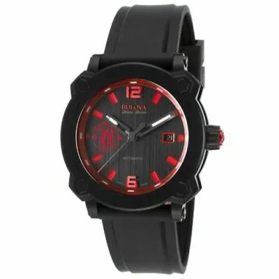 Bulova Accu Swiss MENS Automatic Watch 65B165 Manchester United Special Edition • $2195