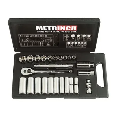 Metrinch 3/8  Socket 25pc Set Dr Standard And Deep Wall • $169.19