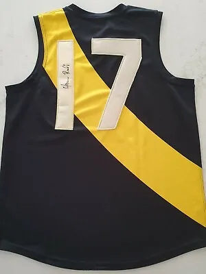 $625 • Buy Maurice Rioli Signed Afl Size Large Football Guernsey Richmond Hall Of Fame 