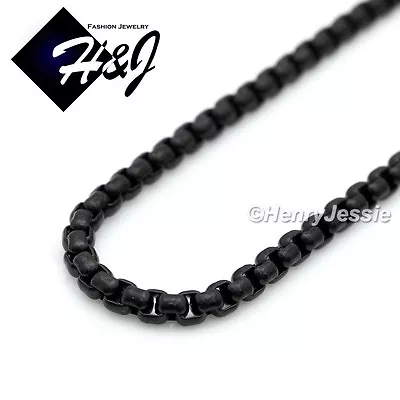 16-36 Men Women Stainless Steel 3mm Silver/Gold/Black Plated Box Chain Necklace • $12.99