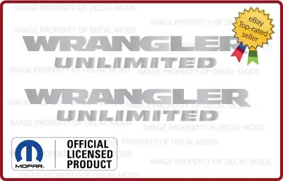 Set: 07 - 18 Jeep WRANGLER UNLIMITED Fender Logo JK Side Decals Silver SJ3Y4 • $18.96