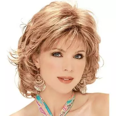 Ladies Womens Short Curly Straight Wig Natural Brown Blonde Bob Wavy Hair Wigs • £9.46