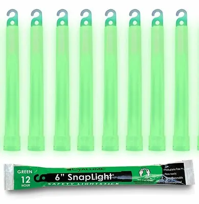 Lot Of 8 Cyalume Military Light Sticks Green 6  12 HR Prepper Survival EXP 2027 • $17.99