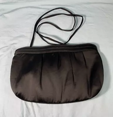 Vintage Clutch Evening Satin MM Morris Moskowitz Asymmetrical Pleaded Strap • $22.50