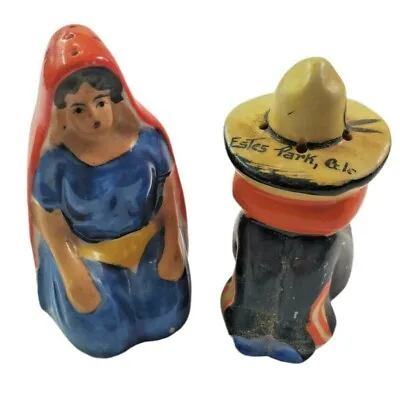 Salt And Pepper Shakers Estes Park Colorado Hispanic Couple • $17.95