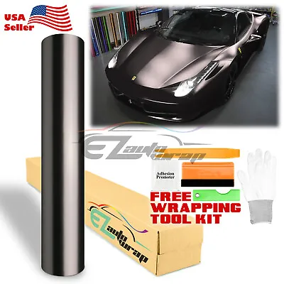 Anodized Chrome Gray Car Vinyl Wrap Sticker Decal Matte Metallic Sheet Film DIY • $11.88