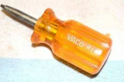 $9.70 • Buy R-11 Vaco Klein R11 Square-recess  Robertson #1 Stubby Screwdriver Orange Handle
