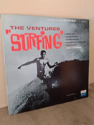 THE VENTURES  Surfing ORIG 1960s STEREO DOLTON RARE  PIPELINE  BST-8022 VG Disk • $19.99