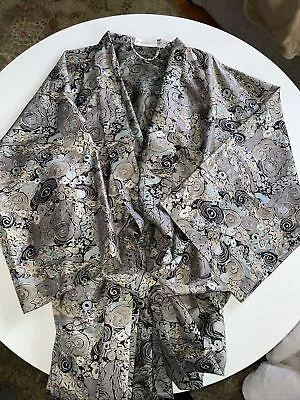$50 • Buy Vintage JIM THOMPSON Thai Silk Belted Kimono Robe UNISEX