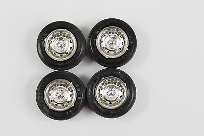 4 Vintage Model Kit Chrome Wheels And Tires 1/25 Scale Fits 1970s AMT Bag • $19.99