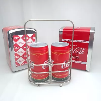 2 X  Coca Cola Serviette Napkin Dispenser Bar. 1 X Salt N Pepper Container • £29.95