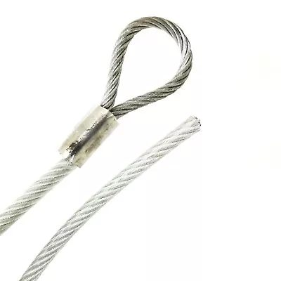 1ft - 70ft Galvanized Steel 3/16  - 1/4  Vinyl Coat Wire Rope Cable 7x19 Strand • $17.89