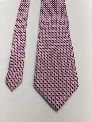  Vera Bradley For Baekgaard 59” Men’s Tie 100% Silk Hand Made Pink Black Design • $19.76