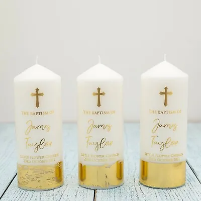 Personalised Baptism Candle Christening Wedding Unity Memorial Naming Day • $10.33