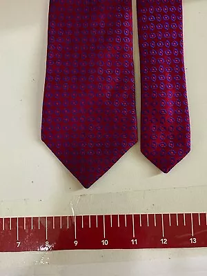 Charles Tyrwhitt Bold Magenta Blue Geometric SILK NECK TIE   • $13.75