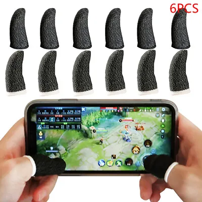 $10.87 • Buy 6Pcs Mobile Game Sweat-proof Fingers Gloves Touch Screen Thumbs Finger Sleeve KP