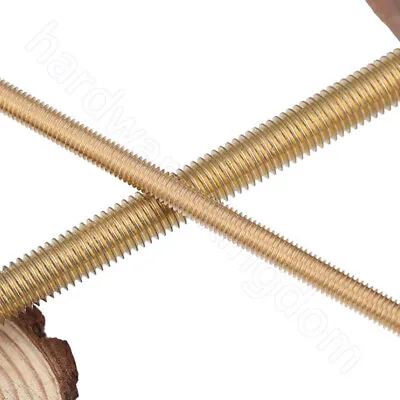 Full Threaded Rod Solid Brass Allthread Stud M2 M2.5 M3 M4 M5 M6 M8 M10 M12-M20 • $2.85