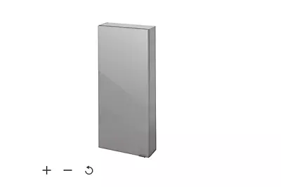 B&Q GoodHome Imandra Gloss Anthracite Bathroom Wall Cabinet W400 H900 D150mm • £45