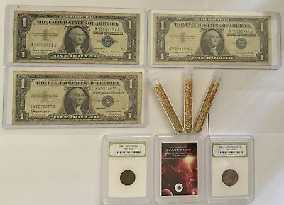 Coin & Currency Collector's Combo Set (Slabbed Silver Certificates Etc.) NEAT! • $16.99