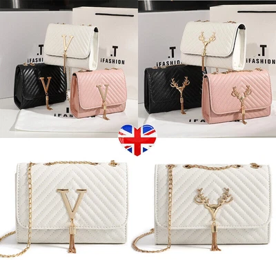£9.47 • Buy Women Quilted Chain Strap Bag Party Wedding Shoulder Cross Body Lady Handbag UK
