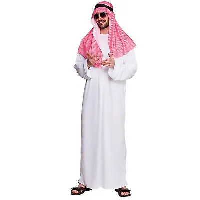£15.79 • Buy Wicked Costumes Arab Sheik White Robe Mens Adults Fancy Dress Costume New
