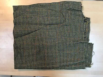 YORK WOOLENS Rug Hooking Wool Fabric Houndstooth Brown Green Yellow NEW One Yard • $24.99