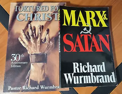 Marx & Satan + Tortured For Christ  Lot Of 2 Richard Wurmbrand Paperback Books • $19.95