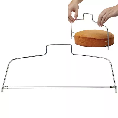 2 PCS Stainless Steel Cake Leveler Baking Utensil Bread Double Wire • £9.49