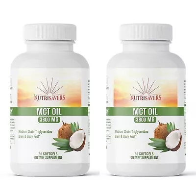 MCT Oil Supports Weight Loss Helps Control Appetite Boosts Energy Levels 120 Ct • $23.99