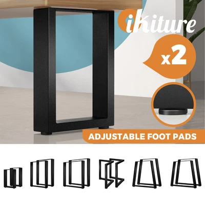 $208.90 • Buy Oikiture 2X/4X Coffee Dining Table Legs Bench DIY Steel Metal Industrial Black