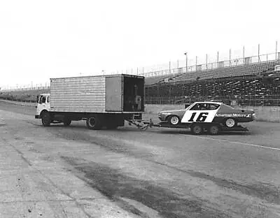 The Roger Penske Amc Matador Heading Daytona Garage Area 1972 OLD PHOTO • $8.50