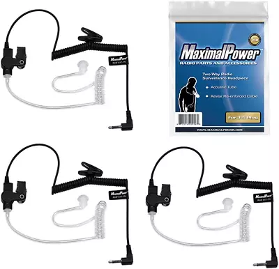 Maximalpower RHF 617-1N 3.5Mm Receiver/Listen ONLY Surveillance Headset Earpiec • $55.99