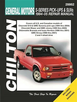 S10 Chevrolet Blazer Shop Manual Service Repair Chilton Book 1994-2004 S-10 2000 • $44.95