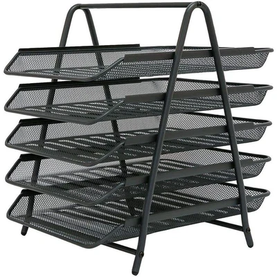 £25.79 • Buy OSCO Wire Mesh 5 Tier Letter Tray A4/Foolscap Portrait Graphite