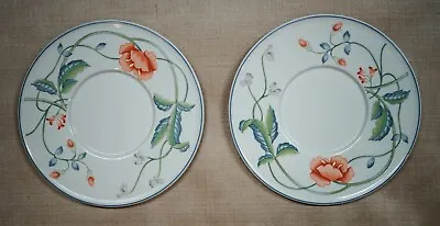 Vintage Set Of 2 Villeroy & Boch 6” SAUCERS From The Albertina Collection • $24