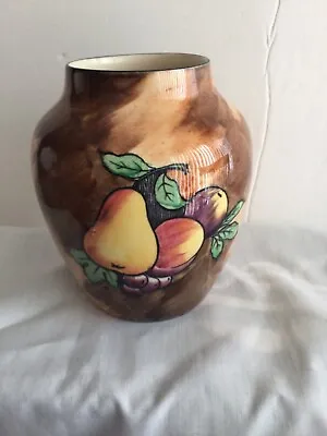 H&K Tunstall Vase Pear & Peaches Luscious Hand Paint Fron England Signed • $28