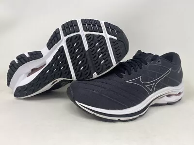 Mizuno Women's Wave Inspire 18 Running Shoes Black-Silver 11 D Wide US • $62.99