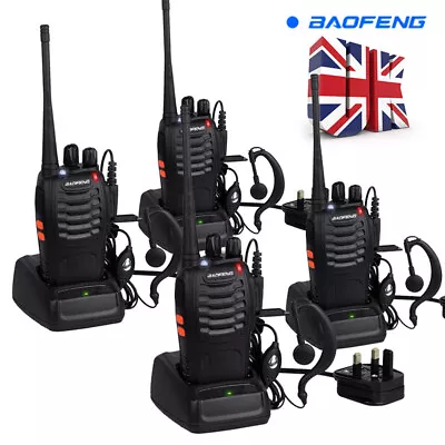 UK Baofeng BF-888S Walkie Talkie 1500mAh Long Range Lot 400-470MHz Two-way Radio • £52.07